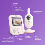 Philips Avent Advanced Video Baby Monitor, Certificato DEKRA, per Rimanere Sempre in Contatto Con Il Tuo Bambino in Modo Sicuro E Riservato, Con Telecamera E Audio, Schermo Da 2,8", Zoom X2, SCD881/26