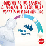 NUK First Choice+ Biberon | 6-18 Mesi | Controllo Temperatura | Flow Control | Sfiato Anti-Colica | Senza BPA | 300 Ml | Tettarella in Silicone | Safari (Neutro)