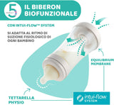 Chicco PERFECT 5 Biberon Anticolica 300 Ml, Biberon Flusso Veloce 4 Mesi + Con Tettarella in Morbido Silicone, Biberon Biofunzionale Con Intui-Flow System Da 300 Ml, Rosa