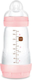 MAM Biberon Easy Start Anticolica, Con Tettarella in Silicone Skinsofttm, 2+ Mesi, 260 Ml, Rosa