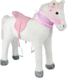 Pink Papaya Cavallo Di Peluche Di 75 Cm Con Suoni