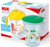 NUK Action Cup Bicchiere Coperchio E Cannuccia Morbida