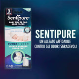 3x Filtro Antiodore per Pannolini Sentipure® 