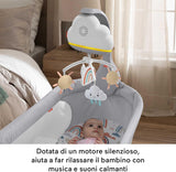 Fisher-Price-Giostrina Dolce Arcobaleno per Culla Fianco Letto, Unità Rilassante Da Appoggio E Unità Sonora Da Culla, Compatibile Con Le Culle, Giocattolo per Bambini 0+ Mesi, HBP40