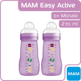 Istruzioni in Lingua Straniera - MAM Easy Active - Set Di 2 Bottiglie Da 270 Ml, Con Tettarella MAM, Misura 1, in Silicone Skinsoft, Con Forma Ergonomica, 0 Mesi E Farfalle