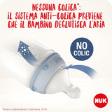 NUK First Choice+ Biberon | 6-18 Mesi | Controllo Temperatura | Flow Control | Sfiato Anti-Colica | Senza BPA | 300 Ml | Tettarella in Silicone | Safari (Neutro)