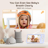 Video Baby Monitor Schermo Da 5 Pollici camera 360°