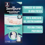 3x Filtro Antiodore per Pannolini Sentipure® 