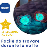 MAM Original Night Ciuccio Luminoso Set Da 2