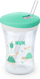 NUK Action Cup Bicchiere Coperchio E Cannuccia Morbida