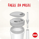 NUK Action Cup Bicchiere Coperchio E Cannuccia Morbida