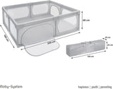 Moby-System Box per Bambini - Stabile E Antiscivolo, Protezione Sicura E Impermeabile, Include Custodia per Il Trasporto, Dimensioni 200 X 160 Cm, Colore Grigio